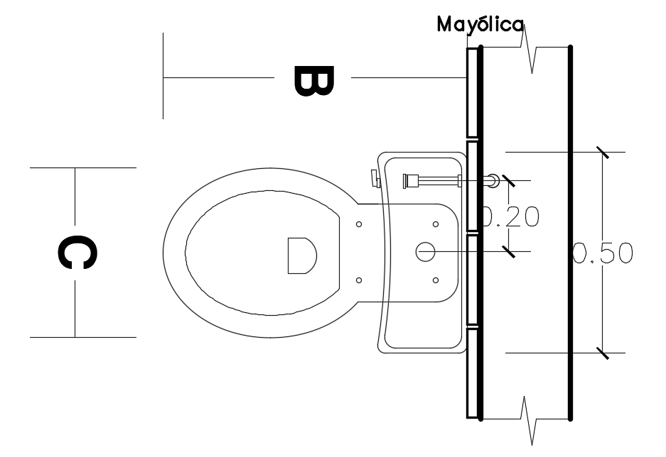 A detail drawing of 3’x3’ bathroom plan of water closet is given in this AutoCAD model.Download now.