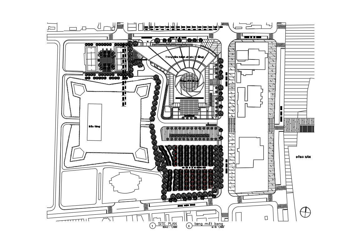 Administrative Center Plan AutoCAD Plan