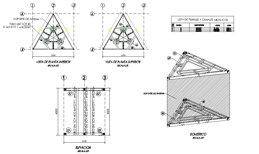 Advertising panel triangular plan autocad file