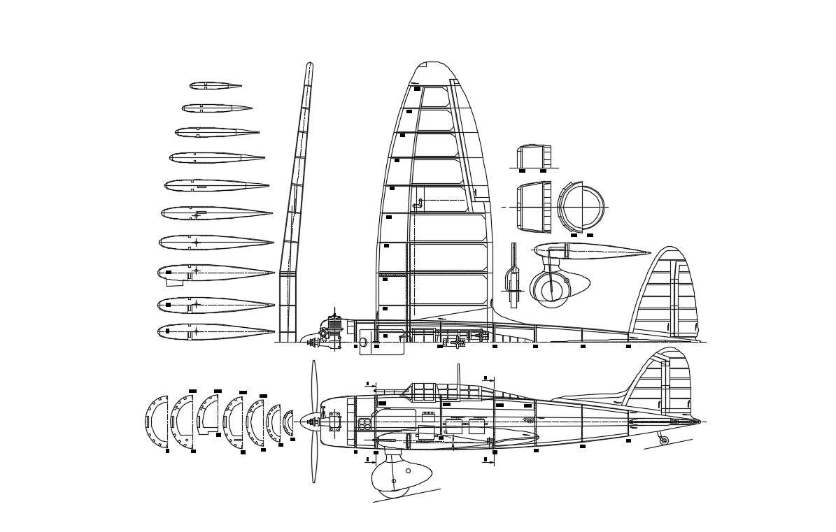 Aeroplane details CAD File 