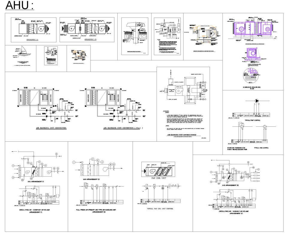 Air Handling Unit Control System CAD Drawing
