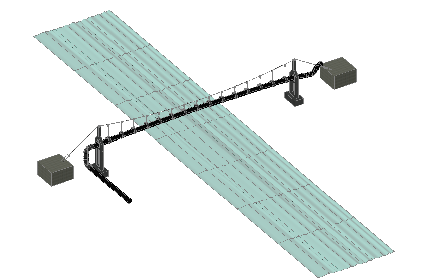 Air water pipe 3 D plan autocad file
