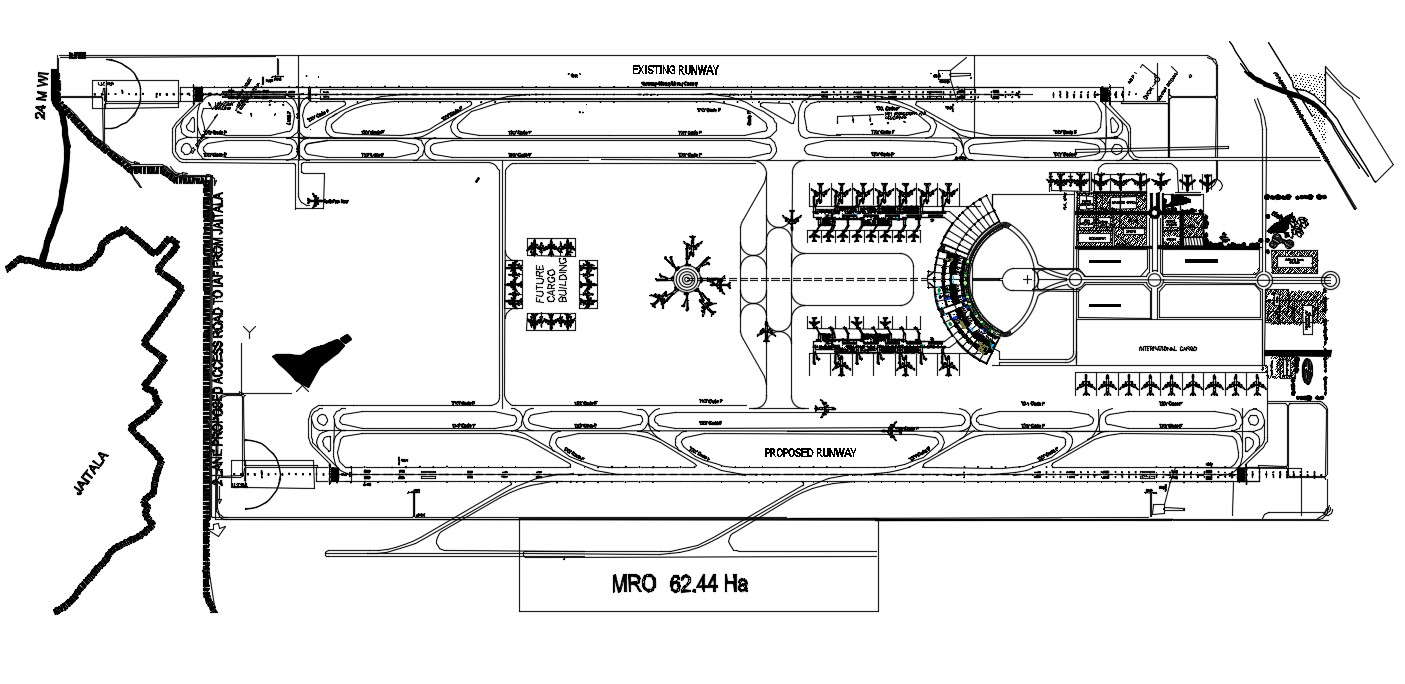Airport Layout Plan CAD Drawing