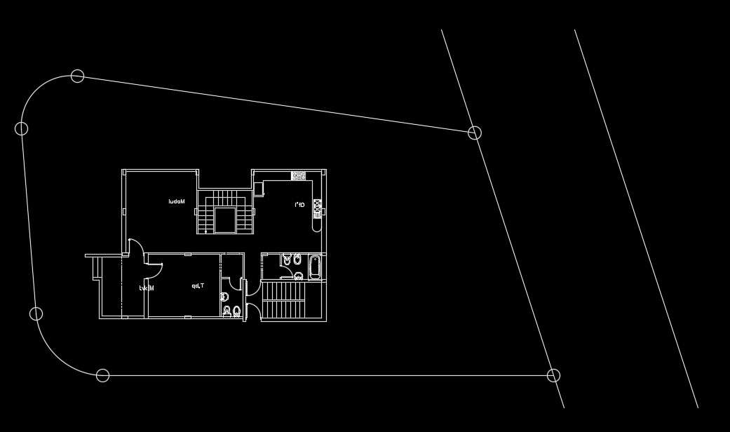 A layout of the 13x9m 1bhk house plan AutoCAD drawing