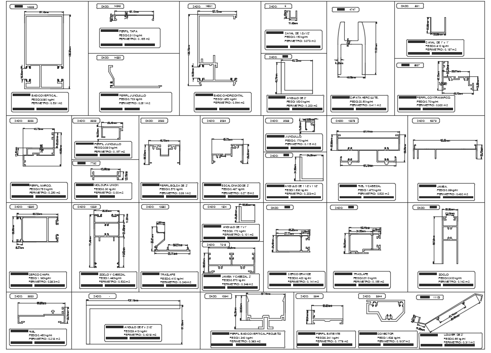 Aluminium casement window section