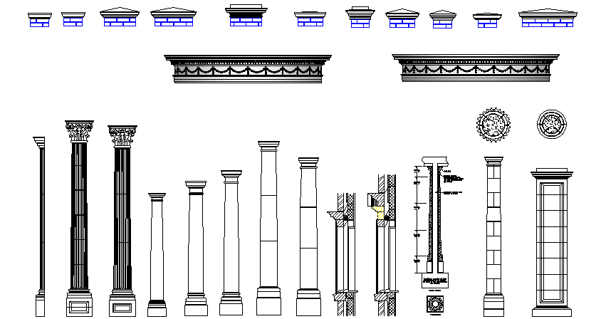 Ancient times pillars details