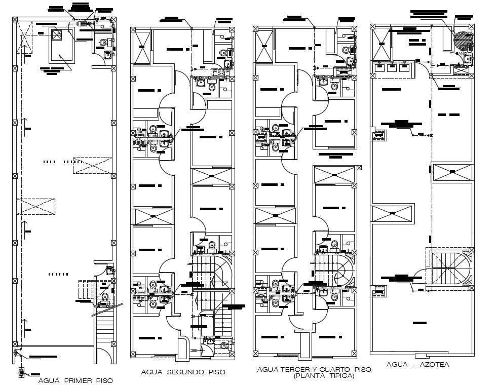 An electrical layout of 6x20m hotel plan is given in this Autocad drawing file.  Download now.