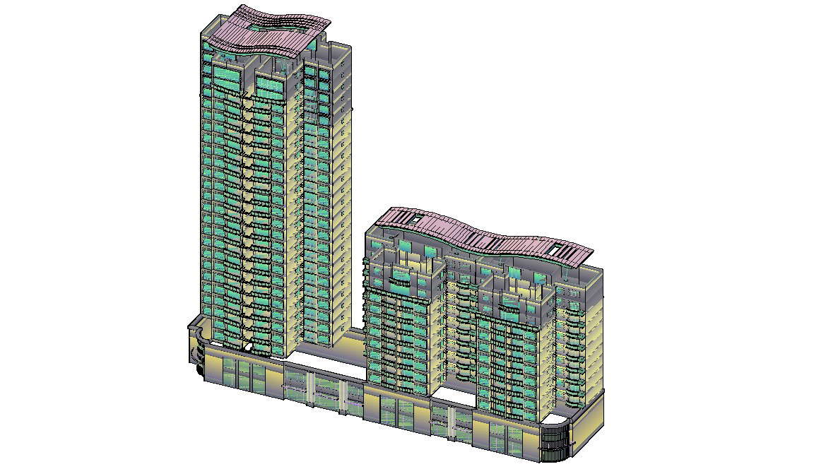 Apartment 3d View AutoCAD File Download