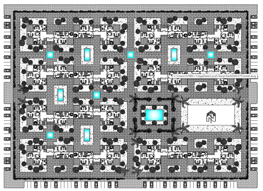 Apartment Building Plan In DWG File