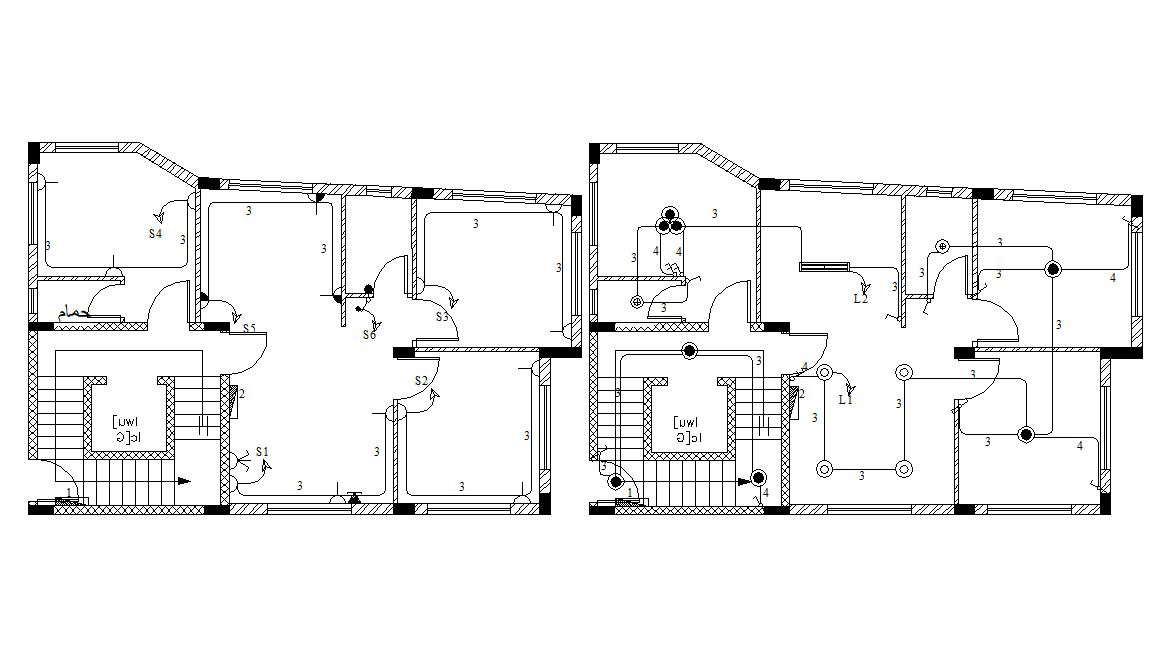 Apartment Building Structure Column Layout DWG CAD file 