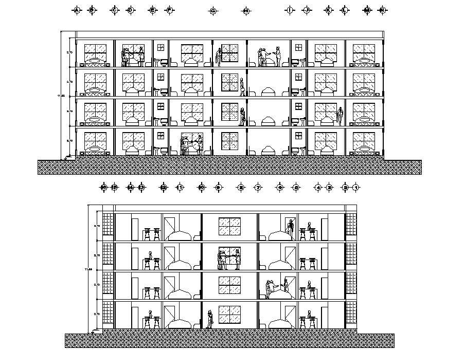 Apartment Cross Section DWG File
