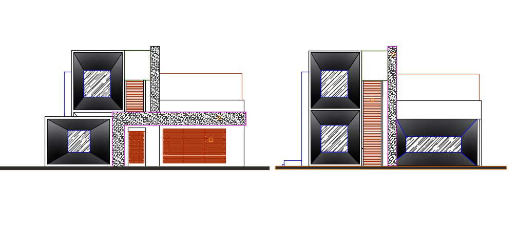 Apartment Elevation Design CAD Drawing Download 