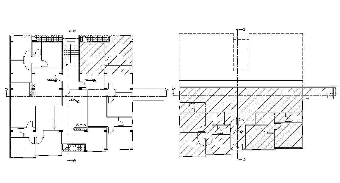 Apartment House Column Layout Plan CAD Drawing 