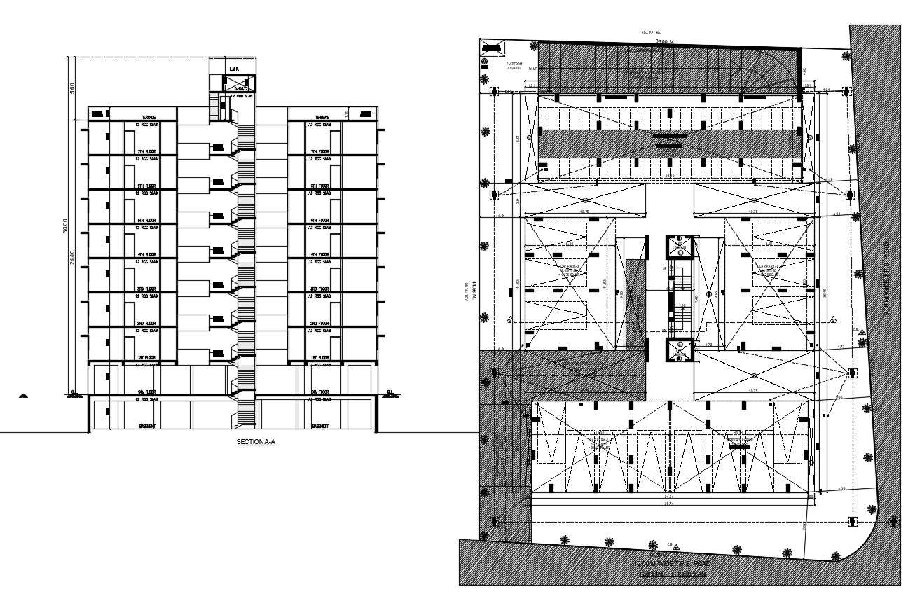Apartment Section CAD Drawing