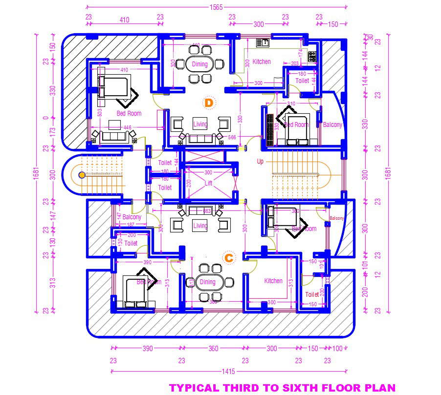 Apartment floor dwg 