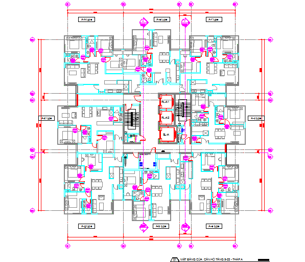 Apartment furniture layout plan 