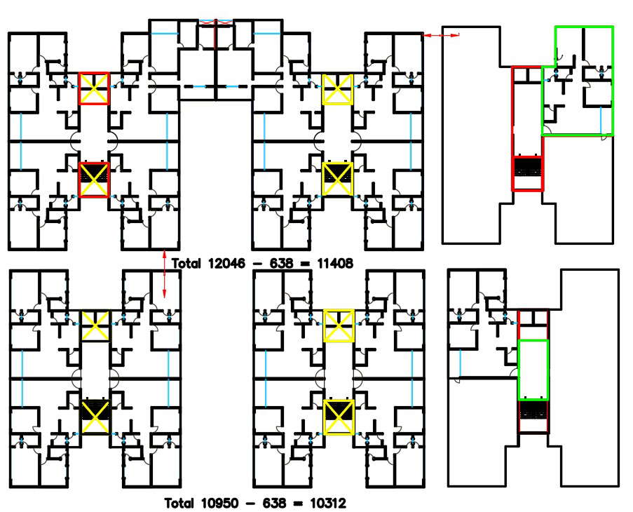 Apartment layout plan dwg file