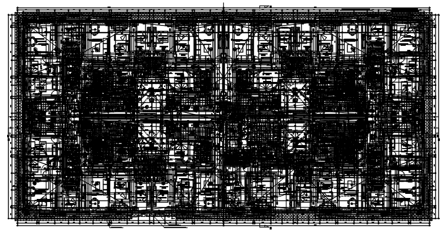 Apartment plan with furniture details in dwg file 