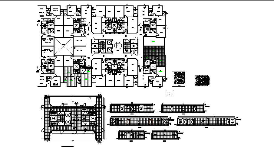 Apartment with detail dimension in dwg file 