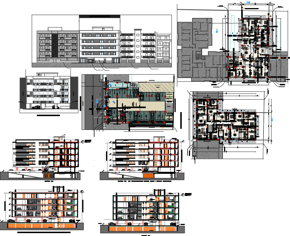 Apartment Architecture DWG Files with Full Drawings