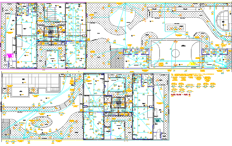 Apartment Site Plan with Landscape, Parking & Playground.