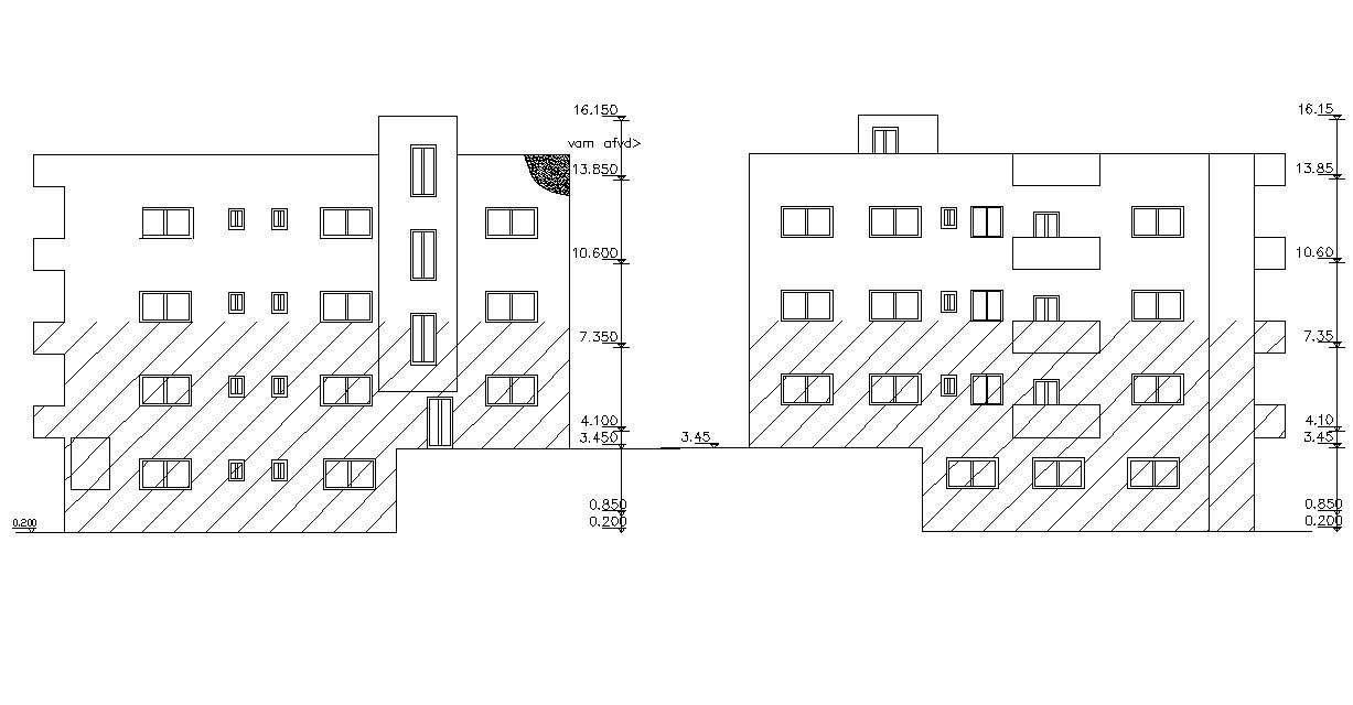 Appartment Elevation Layout CAD Drawing 
