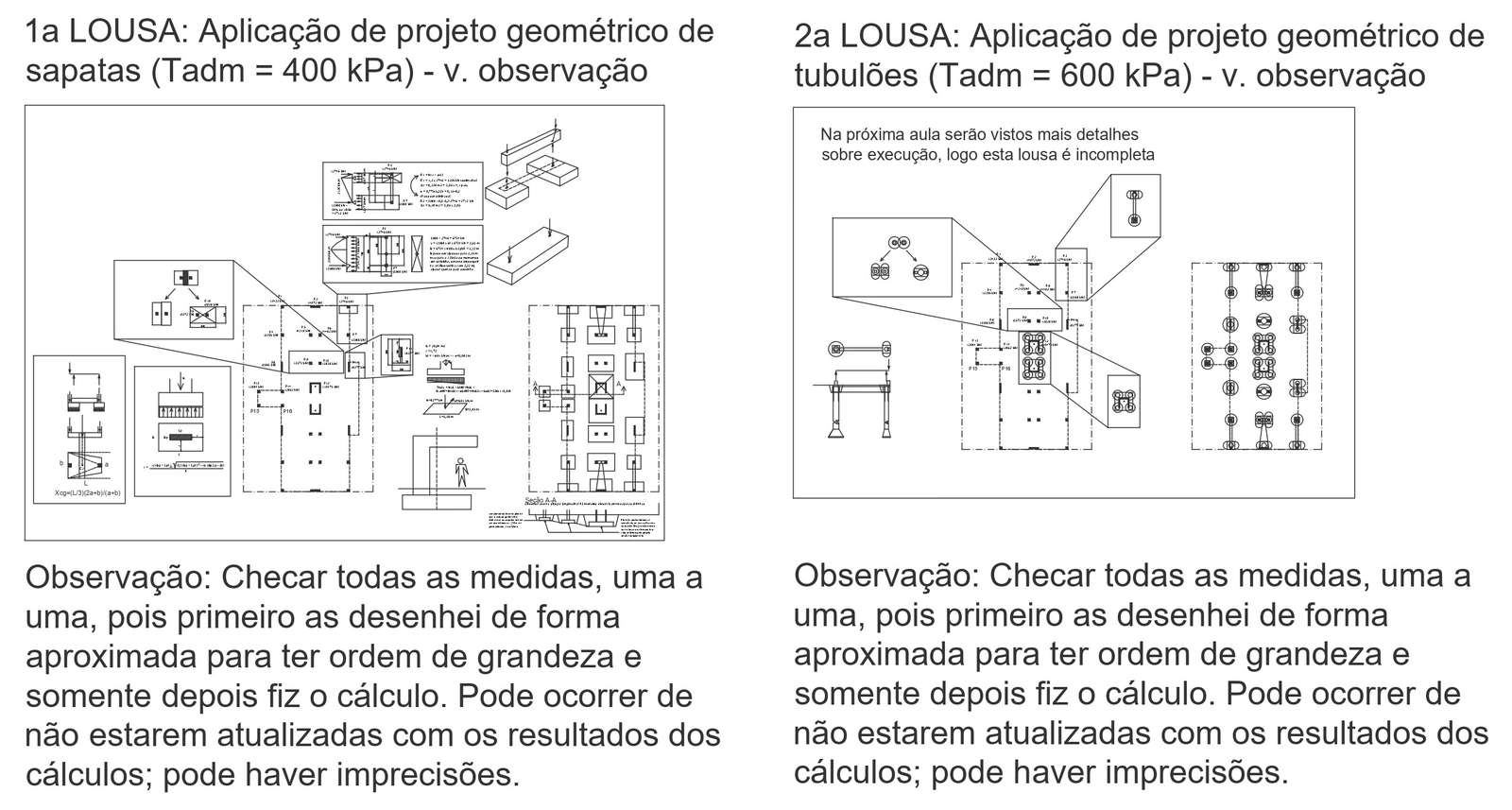 Application of geometric design of footing and pipes DWG autoCAD drawing