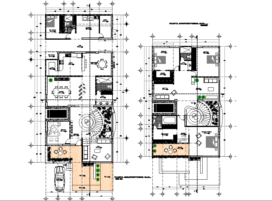 Architect house plan autocad file