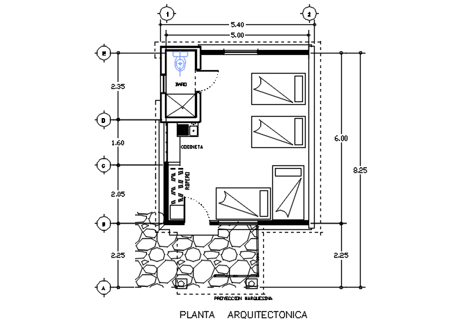 Architect plan detail dwg file