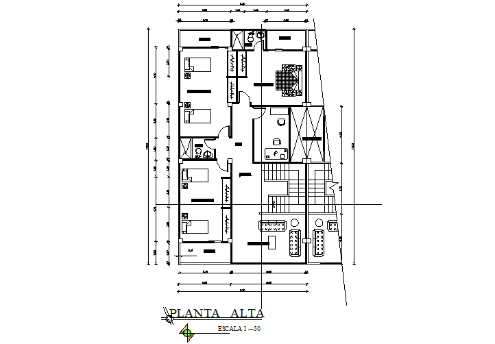 Architect planning detail dwg file