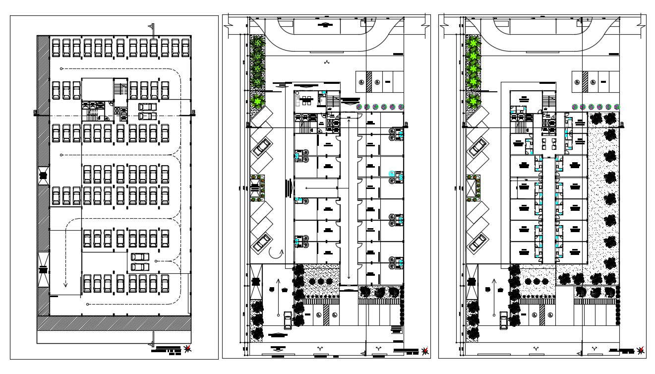Architects Office Floor Plan DWG File