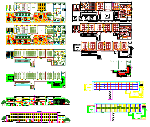 Architectural College classroom block design drawing