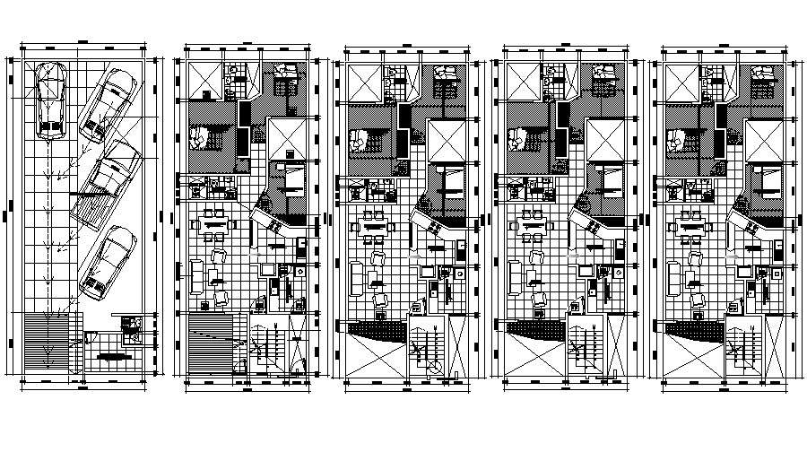 House Designs Plans In AutoCAD File    