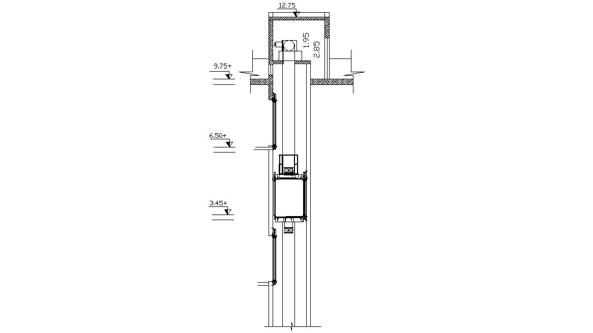 Architectural Drawing Glass Facade Section AutoCAD CAD File 