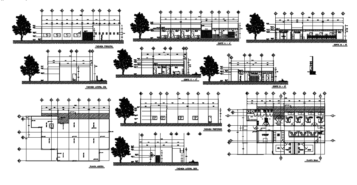 Architectural layout plan of a Office dwg file