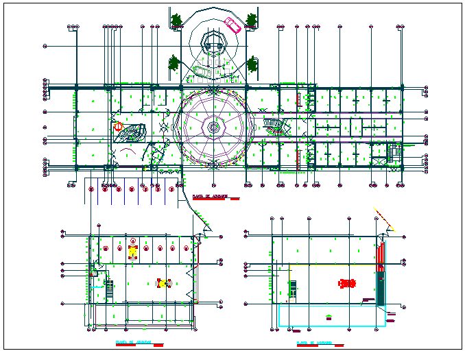 Architectural layout plan of a office dwg file