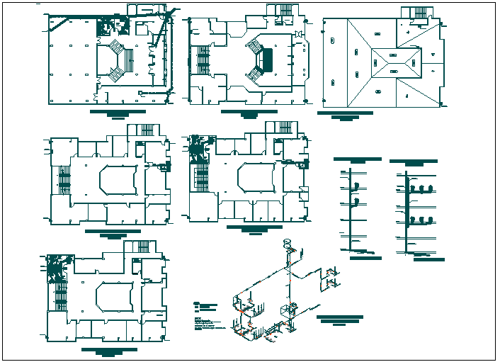 Architectural layout plan of a office dwg file