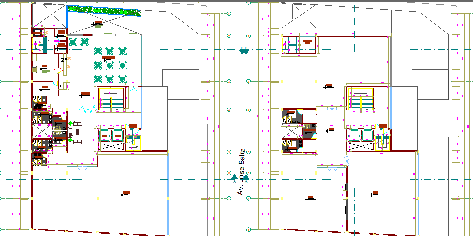 Architectural layout plan of a office dwg file