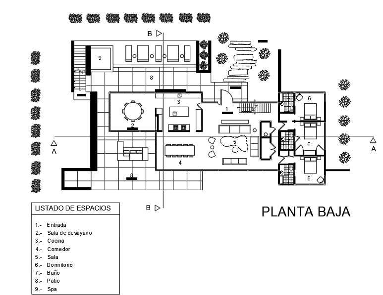 Architectural layout plan of building