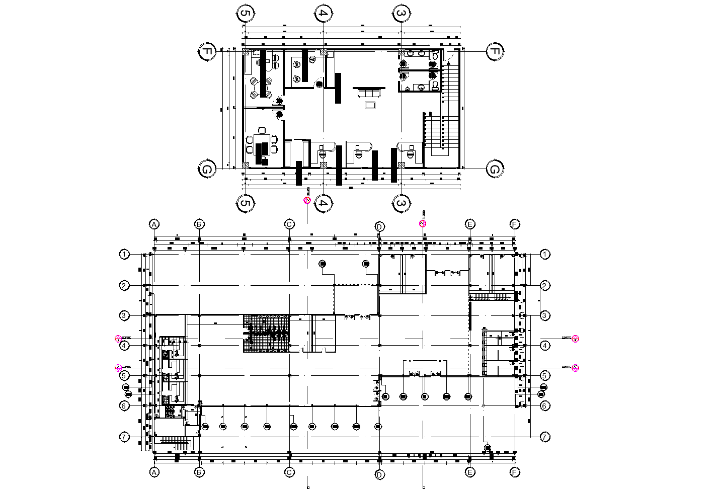 Architectural plan detail dwg file.