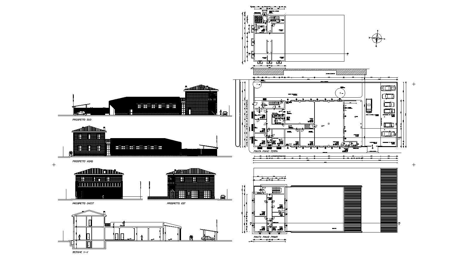 Small Building Plan In AutoCAD File