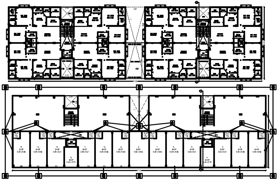 Residential Building Plan In DWG File