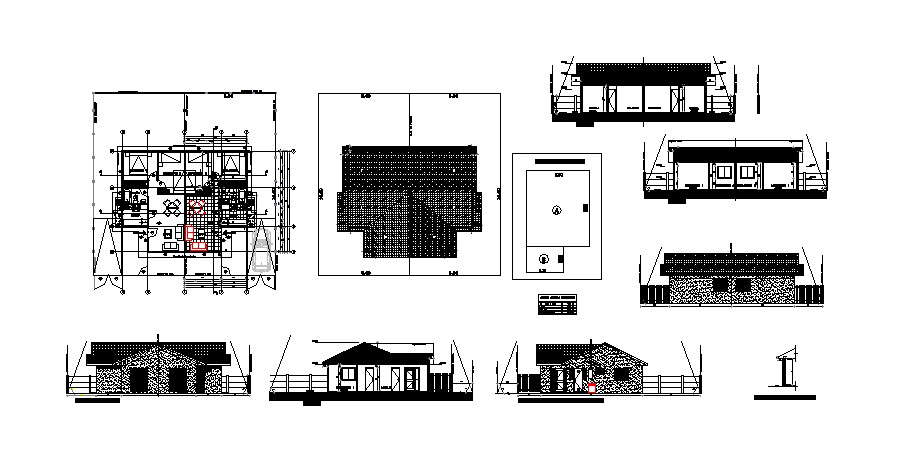 Architectural plan of residential apartment 5.50mtr x 8.94mtr with detail dimension in dwg file