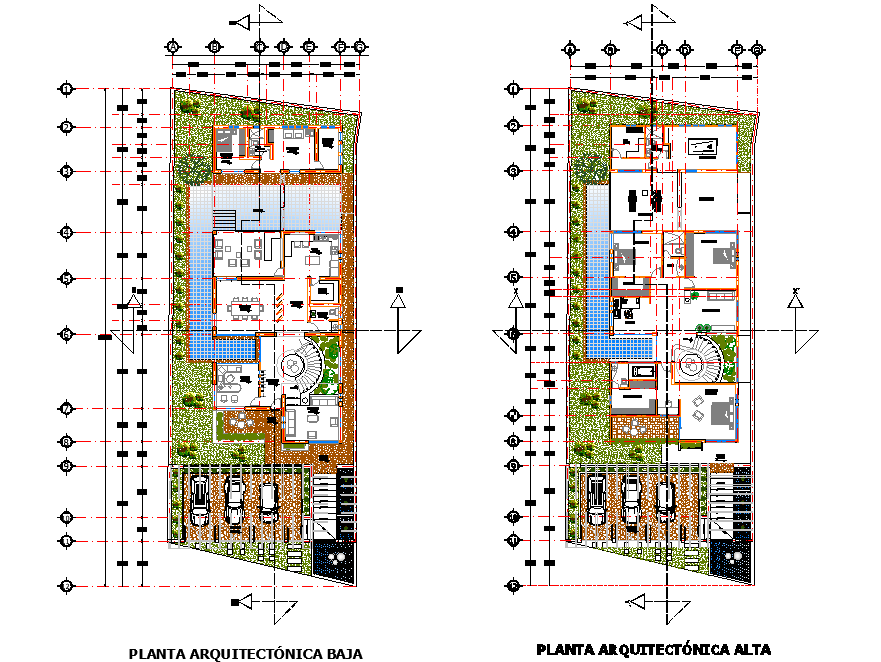 Architectural residence plan detail