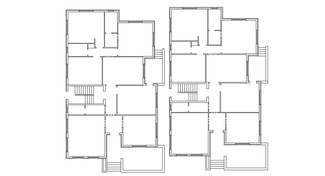 Architectural Apartment Design 2d Layout Plan 