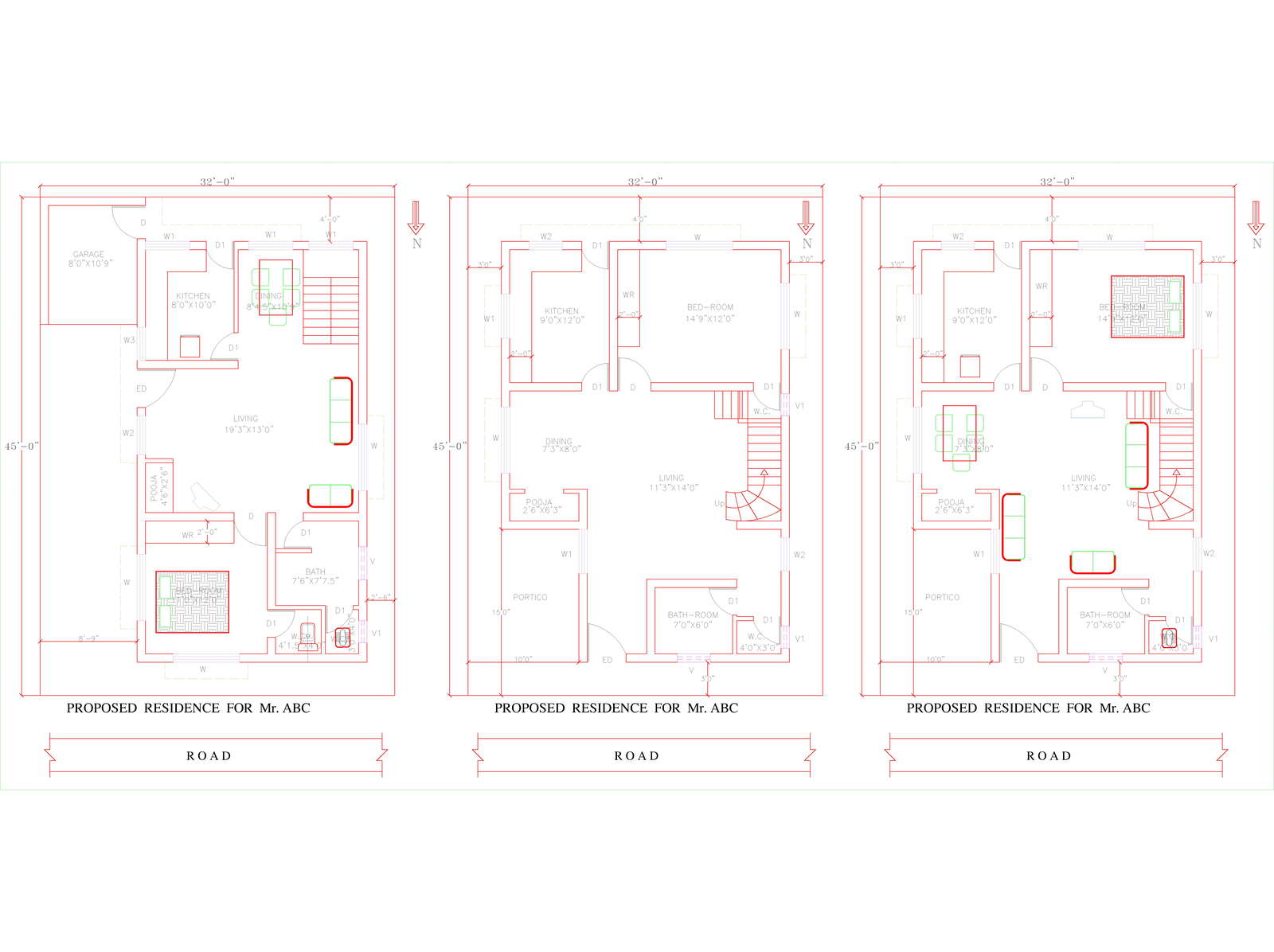 Architectural Residential floor plans 