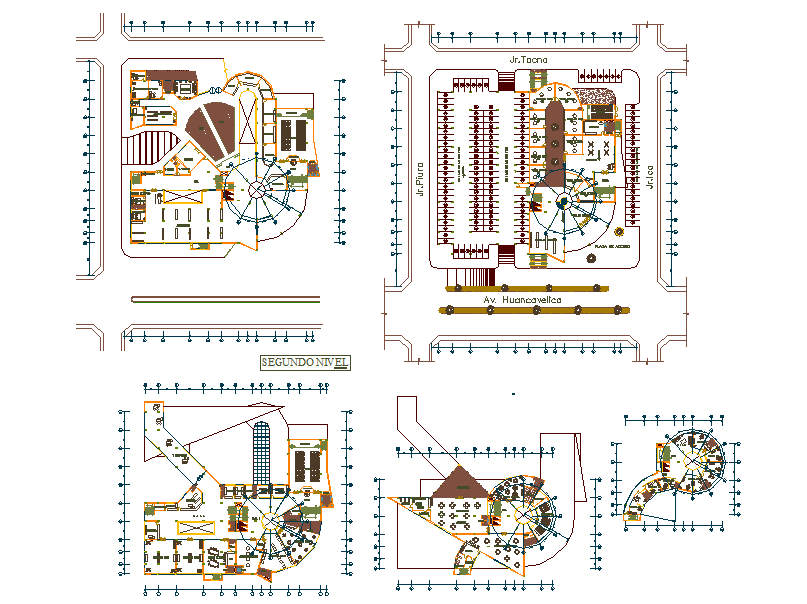 Architecture  Shopping center dwg file