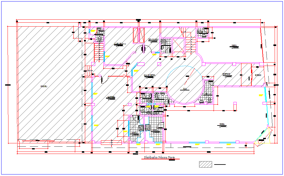 Architecture  plan layout of hotel