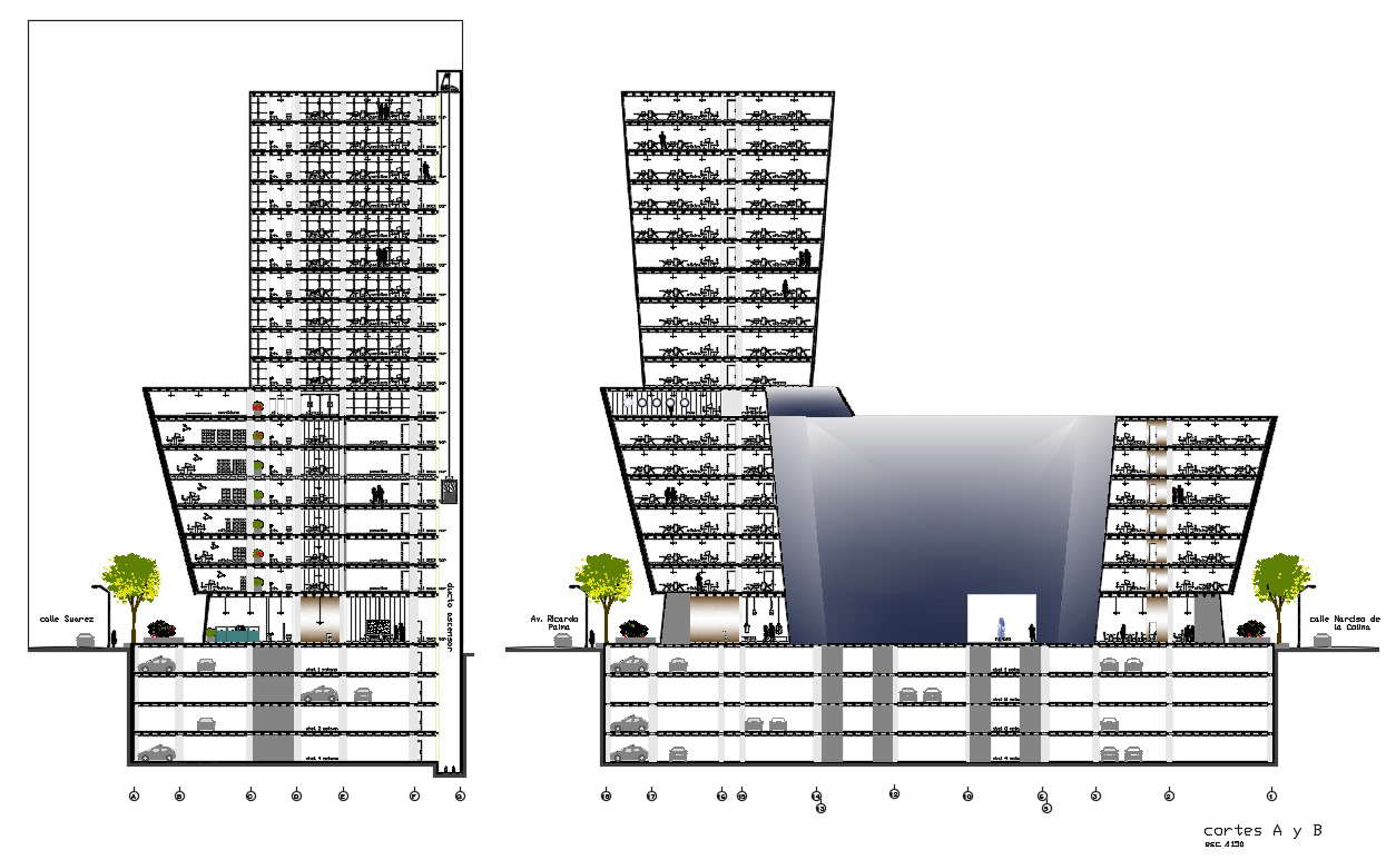 Architecture Building Section AutoCAD File
