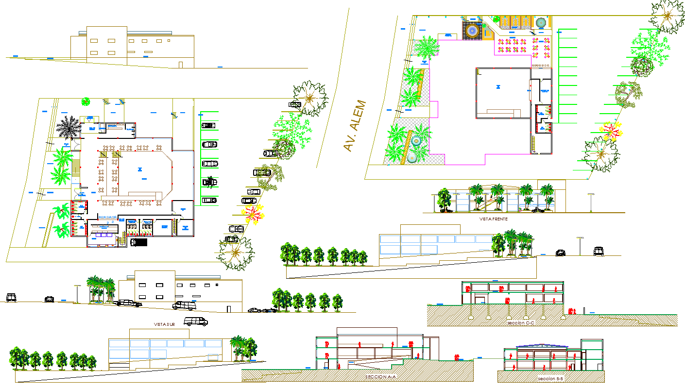 Architecture Hospital Project dwg file